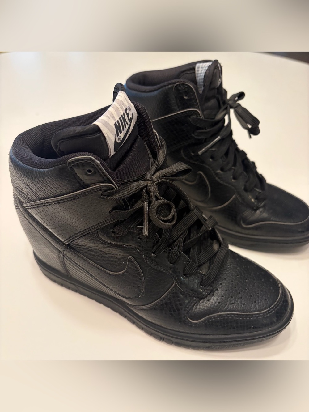 NIKE DUNK SKY HI WEDGE SNAKE BLACK
